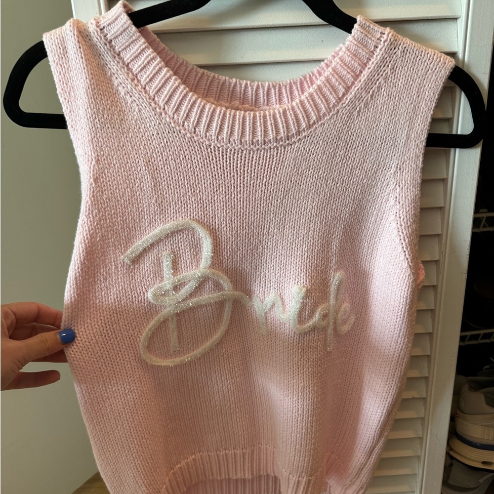 Pink Bride Sweater Vest size Medium
